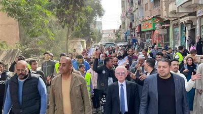 المستشار عمرو عبدالرازق يقود مسيرة حاشدة بالمنوفية لدعم المشاركة بالانتخابات الرئاسية