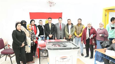 خريجو ومتدربو الأكاديمية الوطنية للتدريب يصوتون في الانتخابات الرئاسية بالفيوم