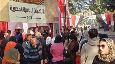 طوابير ممتدة للناخبين أمام لجان الطالبية فى ثالث أيام التصويت