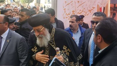 البابا تواضروس يدلى بصوته فى الانتخابات الرئاسية 2024