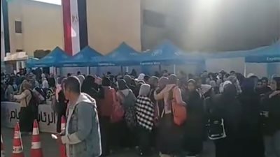 قبل فتح باب التصويت .. إقبال كثيف من أهالي  الإسماعيلية في ثالث أيام  انتخابات الرئاسة