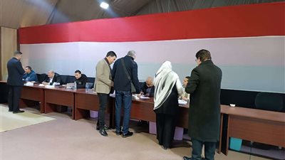 توافد كبير من المواطنين على اللجان الانتخابية بمطار القاهرة الدولي (صور)