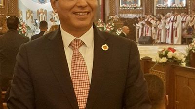 وكيل دفاع الشيوخ: يشارك في قداس عيد الميلاد ويؤكد مصر بلد الأمن والأمان لكافة المصريين