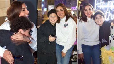 أنغام تحتفل بعيد ميلاد نجل شقيقتها الراحلة غنوة (صور)