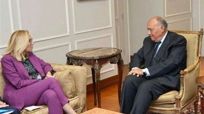 وزير الخارجية يستقبل كبيرة منسقي الأمم المتحدة للشئون الإنسانية وإعادة الإعمار في غزة