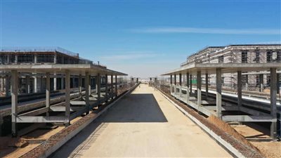 شاهد آخر أعمال تقدم محطة القطار السريع بحدائق أكتوبر (صور)