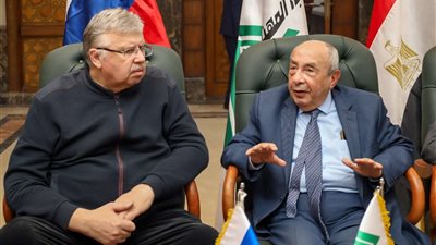 نقيب المهندسين وأعضاء هيئة المكتب يستقبلون رئيس اتحاد النقابات الروسية ووفد الاتحاد الأوروآسيوي