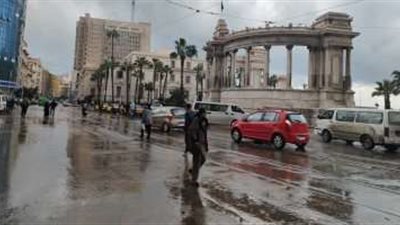 أمطار غزيرة على الإسكندرية في أول أيام 