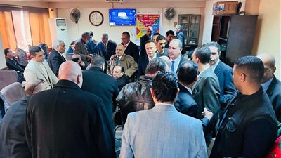 نقيب المحاميين يجري جولة تفقدية لغرف المحامين بمحكمة بورسعيد الابتدائية