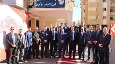 رئيس قضايا الدولة يفتتح فرع الغردقة ويضع حجر الأساس بالبحر الأحمر | صور