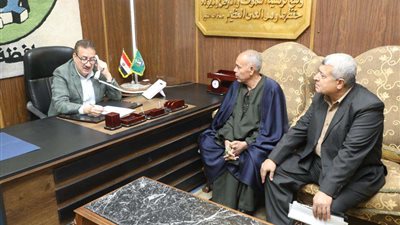 وفد أهالي قريتي ميت البيضا ومشيرف يشكرون محافظ المنوفية لاستجابته بحل مشكلاتهم
