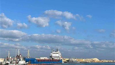 ميناء العريش يستقبل سفينة مساعدات إندونيسية لقطاع غزة