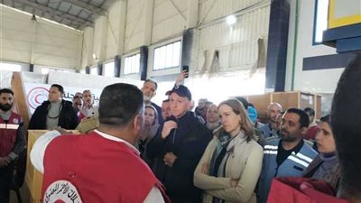 وفد النواب الأمريكي يتفقد مخازن مساعدات غزة بالعريش