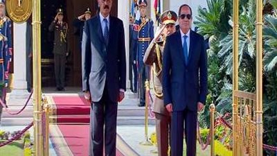 الرئيس السيسي يستقبل نظيره الإريتري أسياس أفورقي بقصر الاتحادية