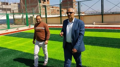 وكيل رياضة القليوبية يتابع إجراءات إحلال وتجديد ملعب ميت العطار