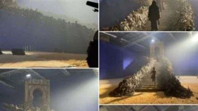 أحمد فايز يشارك جمهوره صور من كواليس مشهد الحلم بمسلسل الحشاشين