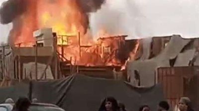 الصور الأولى من حريق لوكيشن مسلسل جودر في مدينة الإنتاج الإعلامي