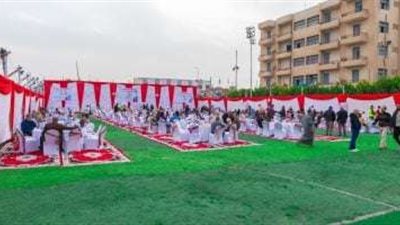 صندوق تحيا مصر يقيم مائدة إفطار جماعي لأهالي الشرقية