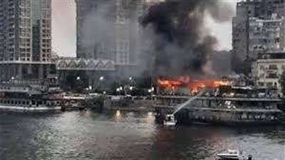 الألعاب النارية وراء حريق مطعم كورنيش العجوزة