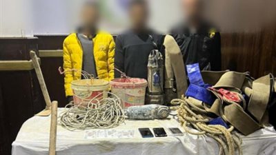 حُفرة بعمق 10 أمتار.. ضبط 3 أشخاص للتنقيب عن الآثار داخل عقار بدار السلام