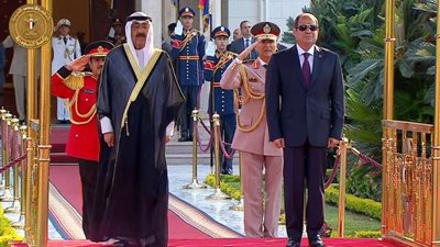 انطلاق جلسة المباحثات بين الرئيس السيسي وأمير الكويت