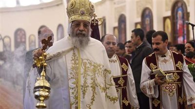 وصول البابا تواضروس الثانى قداس عيد القيامة المجيد