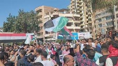 تظاهرات حاشدة دعمًا للقضية الفلسطينية بسوهاج والجيزة