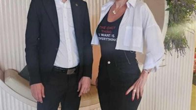 تامر أمين وصبا مبارك يقدمان المؤتمر الصحفي لمهرجان دراما رمضان