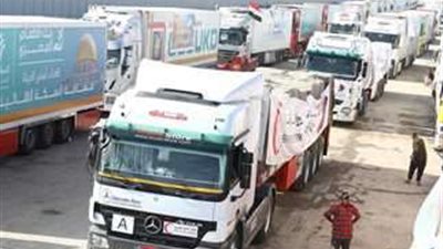 عاجل|مصدر رفيع المستوى: قوافل الإغاثة المصرية تصل غزة