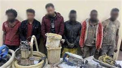 ضبط 9 أشخاص بتهمة التنقيب عن الآثار بمنطقة الخليفة