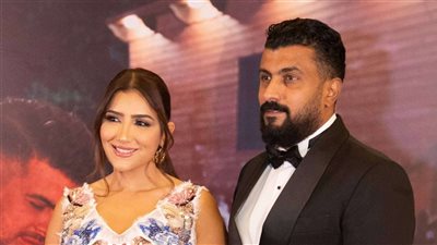 مي عمر ومحمد سامي في بلاتوه 