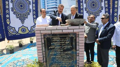 محافظ المنوفية يضع حجر الأساس لمشروع مول تجاري سكني جديد بشبين الكوم (صور )