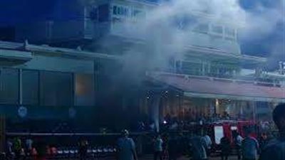 ماس كهربائي يتسبب باندلاع حريق في استاد الإسكندرية ويوقف مبارة سموحة وبيراميذ