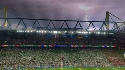 بسبب الأمطار الغزيرة والثلوج والبرق والرعد.. إيقاف مباراة ألمانيا والدنمارك بـ يورو 2024