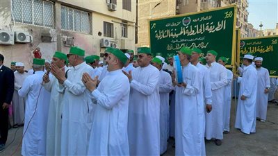 احتفالاً برأس السنة الهجرية.. انطلاق موكب الطرق الصوفية من أمام مسجد سيدي صالح الجعفري