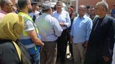 محافظ الجيزة يتفقد محطة مياه منشأة القناطر