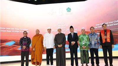 شيخ الأزهر يحث على الحوار والوئام بين الأديان في حفل استقبال حاشد بإندونيسيا