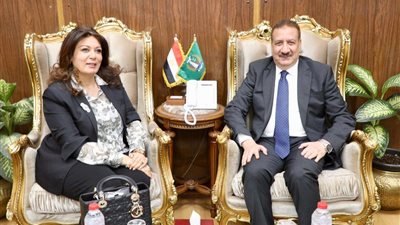 محافظ المنوفية يستقبل رئيس جامعة مدينة السادات