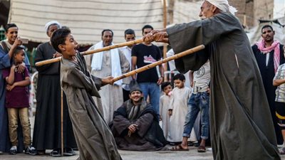 احتفالات الفرغل بأبوتيج ..حكاية وكرامات قبلة المريدون والصوفية الشيخ الفرغل