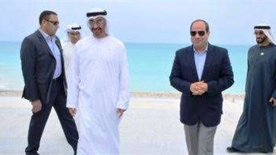 في العلمين الجديدة.. الرئيس السيسي يصطحب الشيخ محمد بن زايد في جولة تفقدية