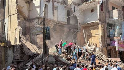 انهيار عقار بالمنوفية على السكان (صور)