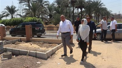 محافظ القليوبية يتفقد أعمال تأهيل 5 حدائق بمدينة بنها