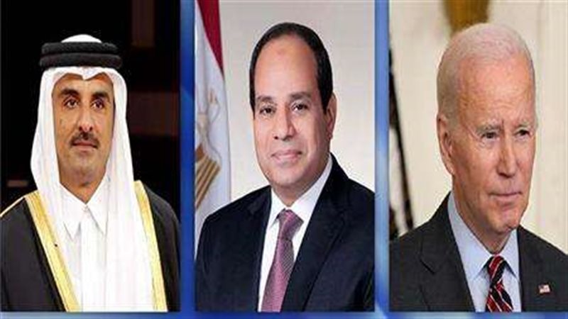 رؤساء مصر وقطر وأمريكا