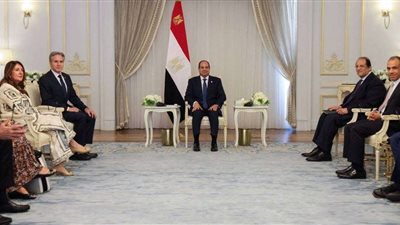 خلال  استقباله وزير الخارجية الأمريكي.. الرئيس السيسي: حان الوقت لإنهاء الحرب على غزة