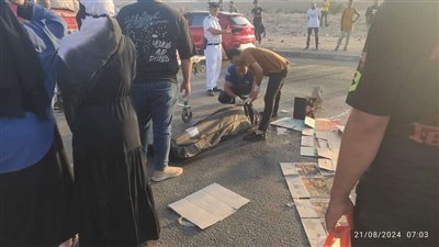 مصرع شخص صدمته سيارة بطريق الأتوستراد في المعصرة