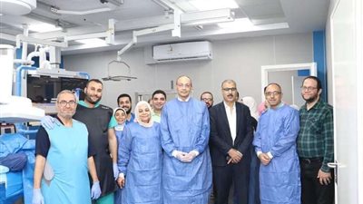 بدء التشغيل لأحدث جهاز قسطرة قلبية وافتتاح وحدة غسيل كلوي بالمستشفيات الجامعية بالمنوفية