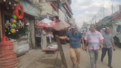 رفع 45 حاله إزالة فورية وتحرير 30 محضر خلال حملة مكبرة للإشغالات بأشمون