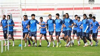 ميجيل يقود فقرة المران البدني للاعبي الزمالك