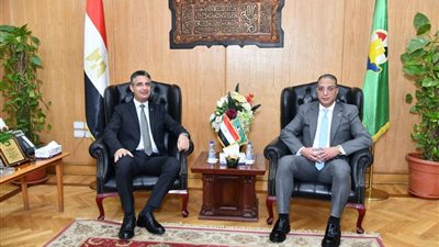 محافظ الفيوم يستقبل وزير التموين والتجارة الداخلية في مستهل زيارته للمحافظة