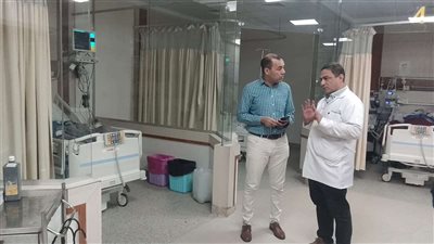 وكيل الصحة بالبحيرة يتفقد مستشفى كوم حماده التخصصي